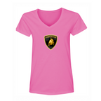 Women's Lamborghini Car V-Neck T-Shirt