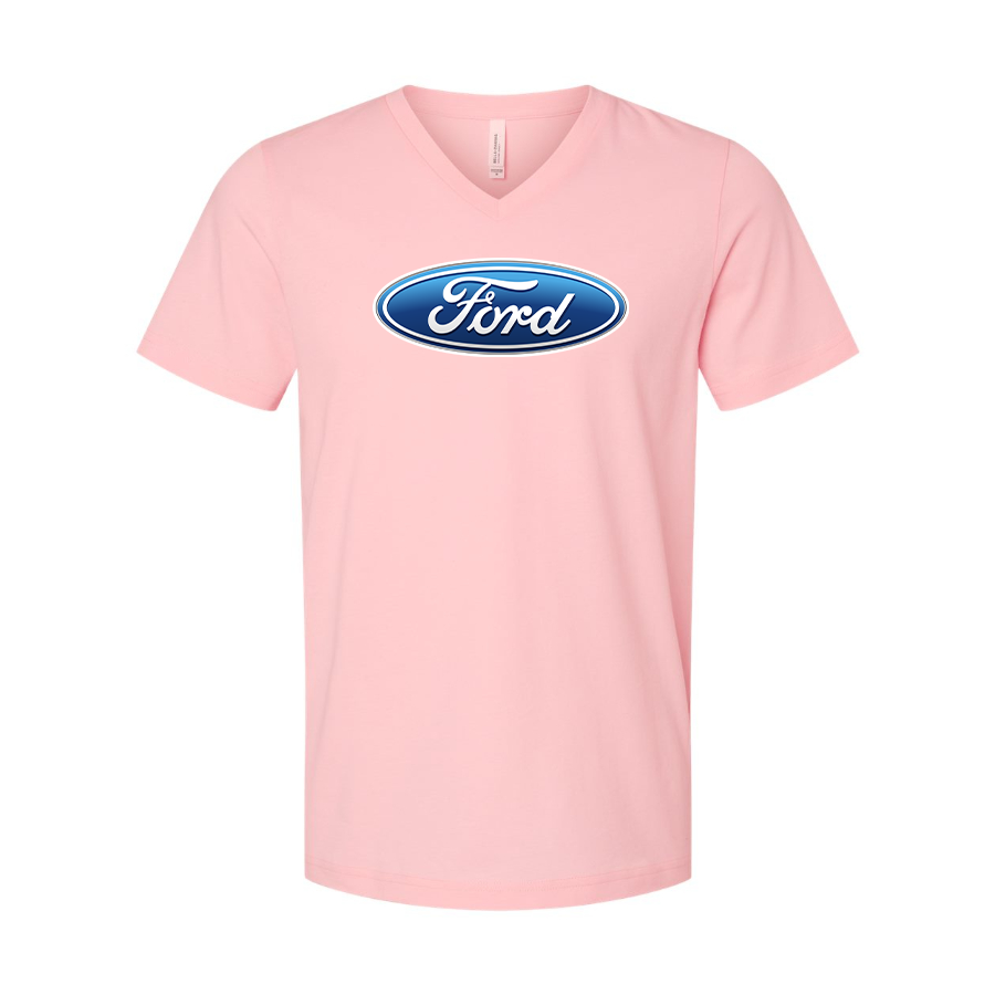 Men’s Ford Car - BELLA + CANVAS - Jersey V-Neck Tee - 3005