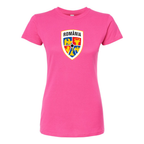 Women's Romania National Soccer Team Round Neck T-Shirt