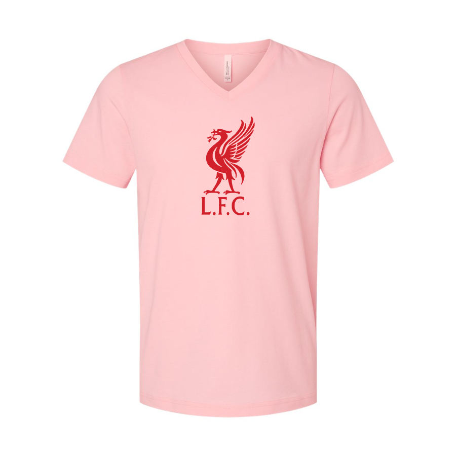 Men’s  Liverpool L.F.C Soccer  - BELLA + CANVAS - Jersey V-Neck Tee - 3005