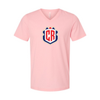 Men’s Costa Rica National Soccer Team - BELLA + CANVAS - Jersey V-Neck Tee - 3005