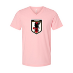Men’s Japan National Soccer Team - BELLA + CANVAS - Jersey V-Neck Tee - 3005