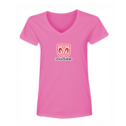 Women's Dodge Car V-Neck T-Shirt