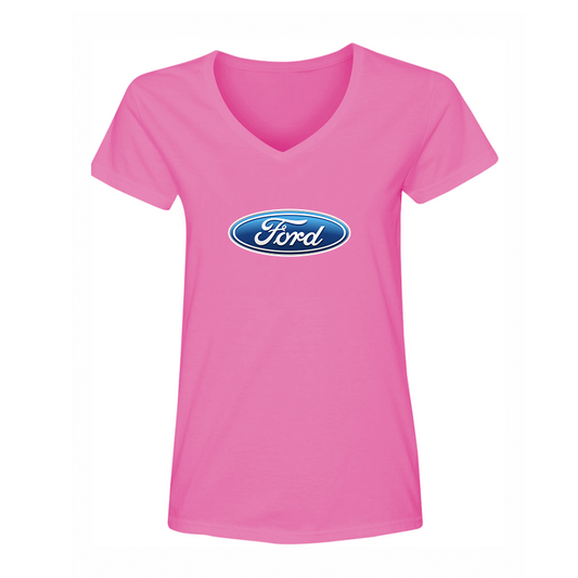 Women's Ford Car V-Neck T-Shirt