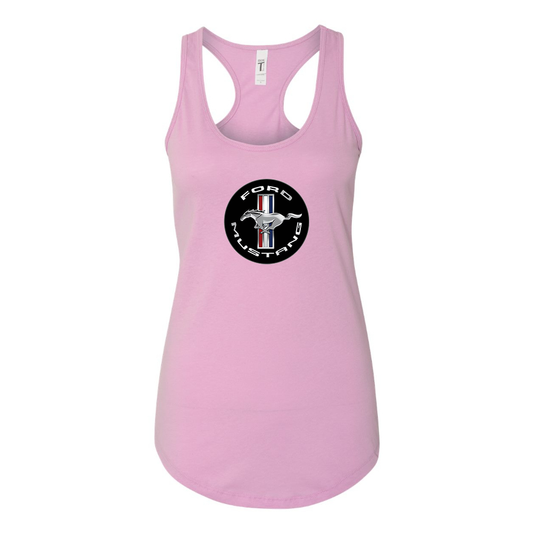 Women's Ford Mustang Motorsport Car Racerback Tank Top