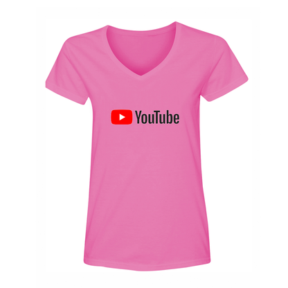 Women's YouTube Social Video Steaming V-Neck T-Shirt
