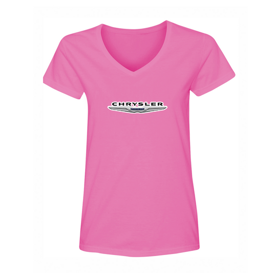 Women's Chrysler Car V-Neck T-Shirt