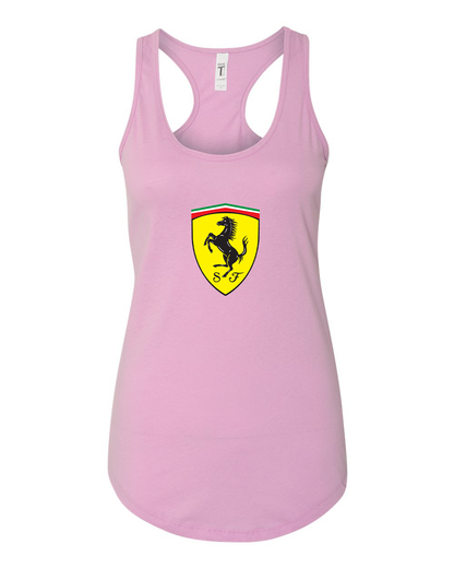 Women's Ferrari Motorsport Car Racerback Tank Top