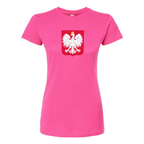 Women's Poland National Soccer Team Round Neck T-Shirt