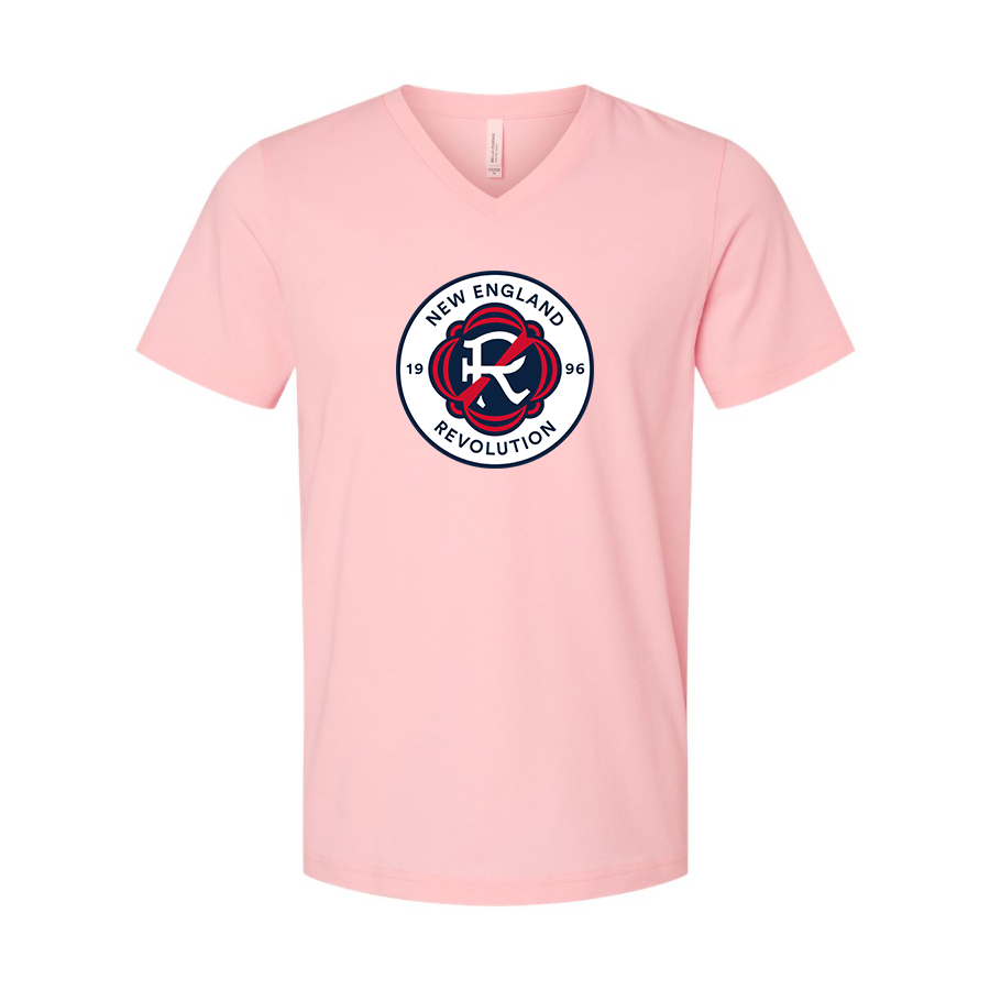 Men’s  New England Revolution FC - BELLA + CANVAS - Jersey V-Neck Tee - 3005