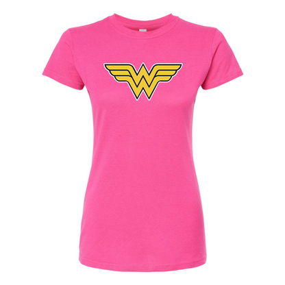 Women's Wonder Woman Superhero Round Neck T-Shirt