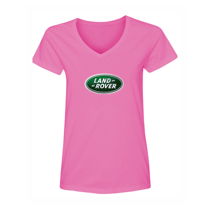 Women's Land Rover Car V-Neck T-Shirt