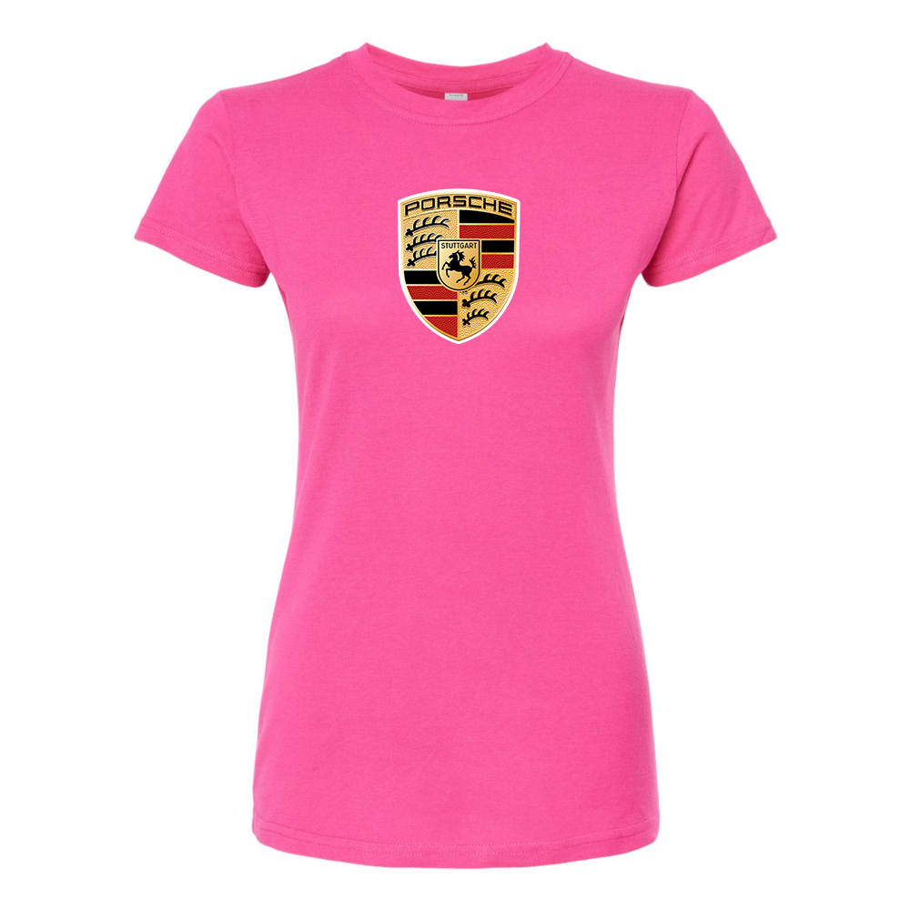 Women’s Porsche Car Round Neck T-Shirt