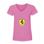 Women's Ferrari Motorsport Car V-Neck T-Shirt