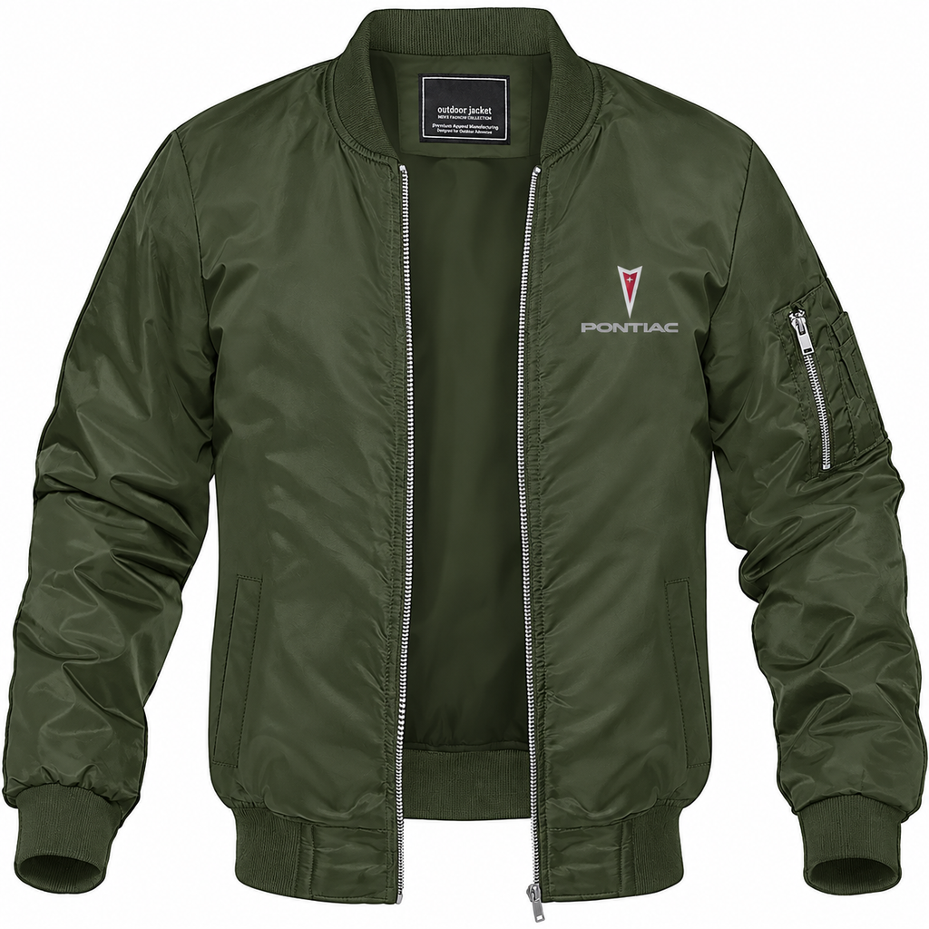Pontiac army green bomber jacket front product photo | color: army green |