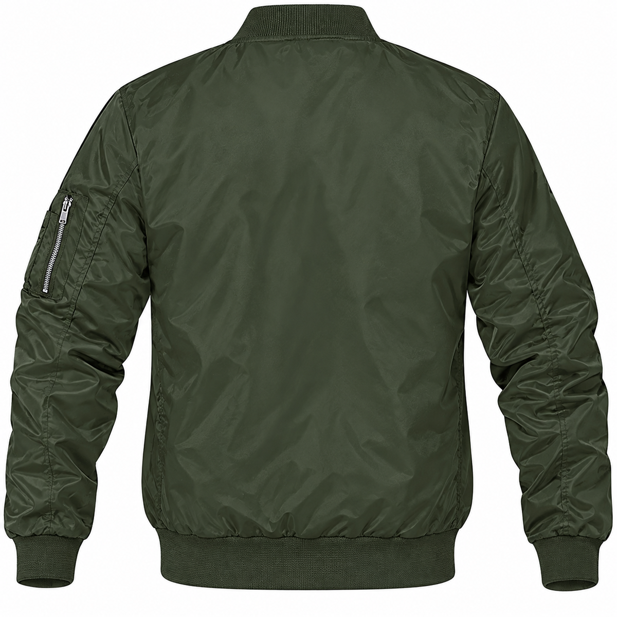 Pontiac army green bomber jacket back product view | color: army green |
