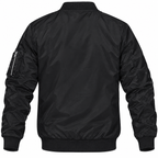 Pontiac black bomber jacket back product view | color: black |