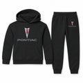 Pontiac youth hoodie jogger set, Black, Youth Large ages 10–12