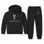 Pontiac youth hoodie jogger set, Black, Youth Large ages 10–12