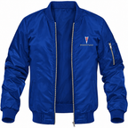 Pontiac blue bomber jacket front product photo | color: blue |