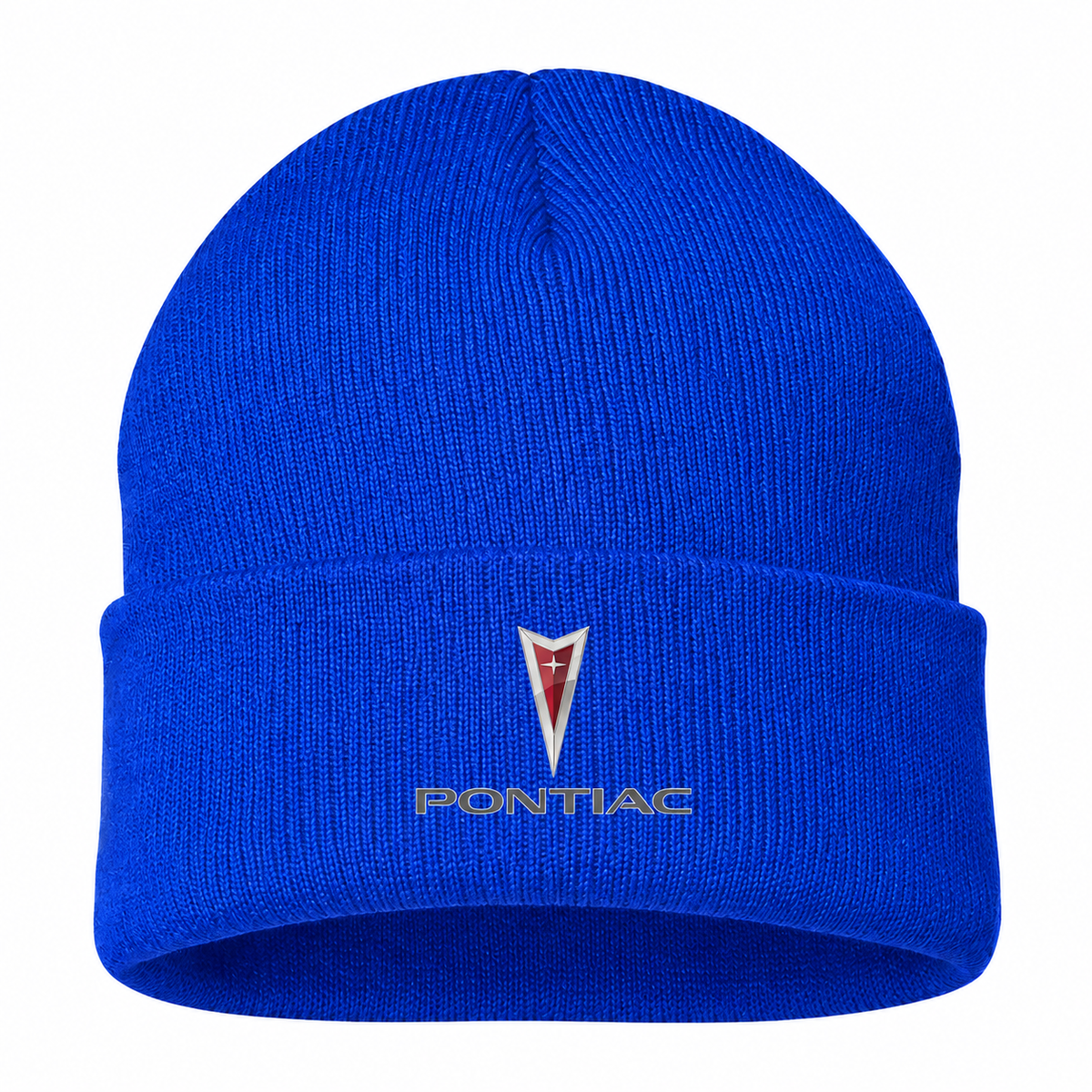 Men's Pontiac Beanie Hat — Blue — clean front main