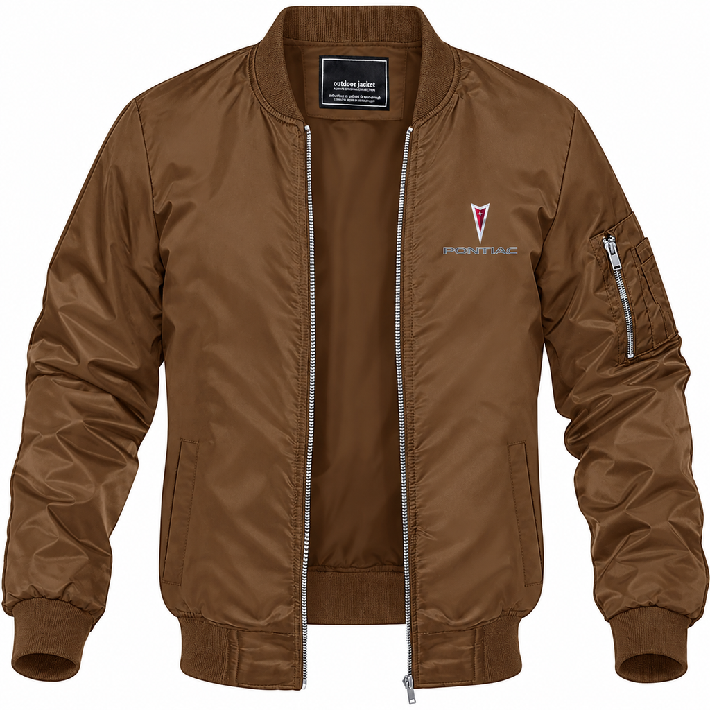 Pontiac brown bomber jacket front product photo | color: brown |