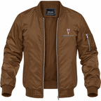 Pontiac brown bomber jacket front product photo | color: brown |