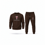 Men's Pontiac Sweatshirt Joggers Set | Color: Brown | Main