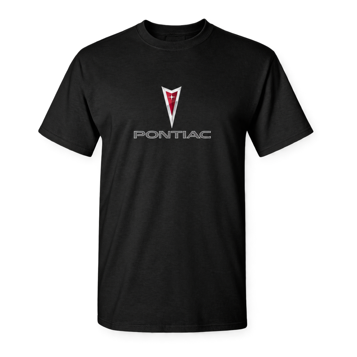 Men’s Pontiac Car Cotton T-Shirt | Color: Black | Image 1