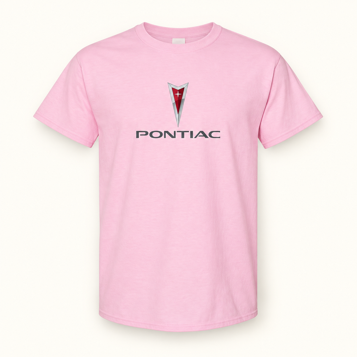 Men’s Pontiac Car Cotton T-Shirt | Color: Pink | Image 1