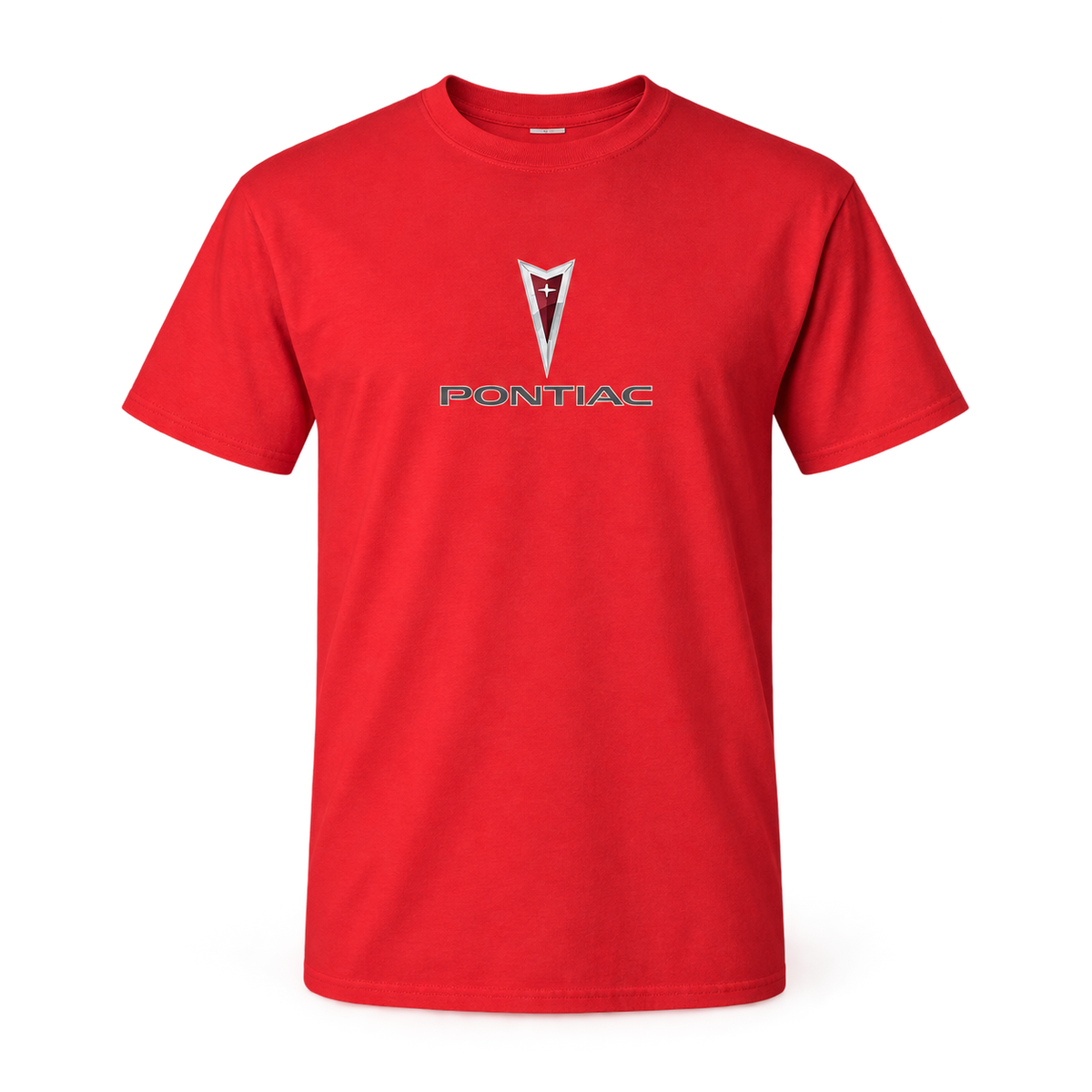 Men’s Pontiac Car Cotton T-Shirt | Color: Red | Image 1