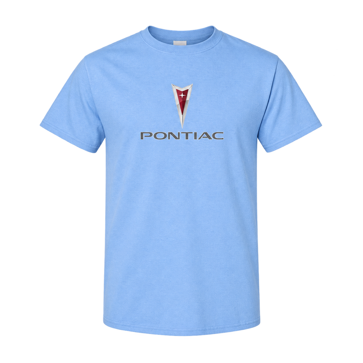 Men’s Pontiac Car Cotton T-Shirt | Color: Sky Blue | Image 1