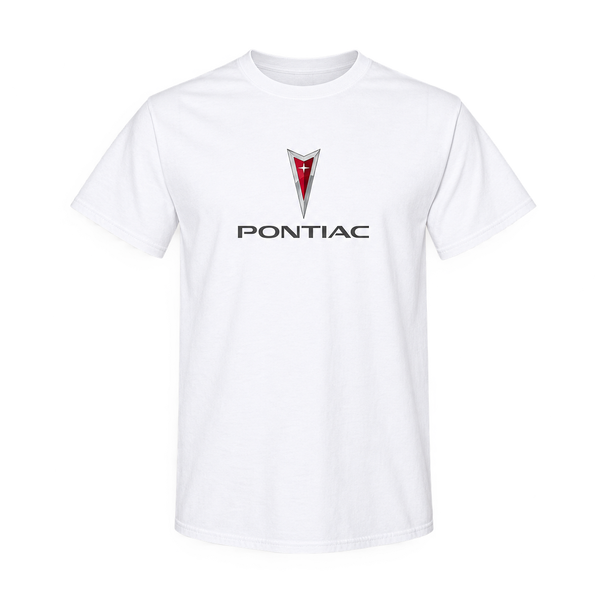 Men’s Pontiac Car Cotton T-Shirt | Color: White | Image 1