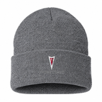 Men's Pontiac Beanie Hat — Gray — clean front main
