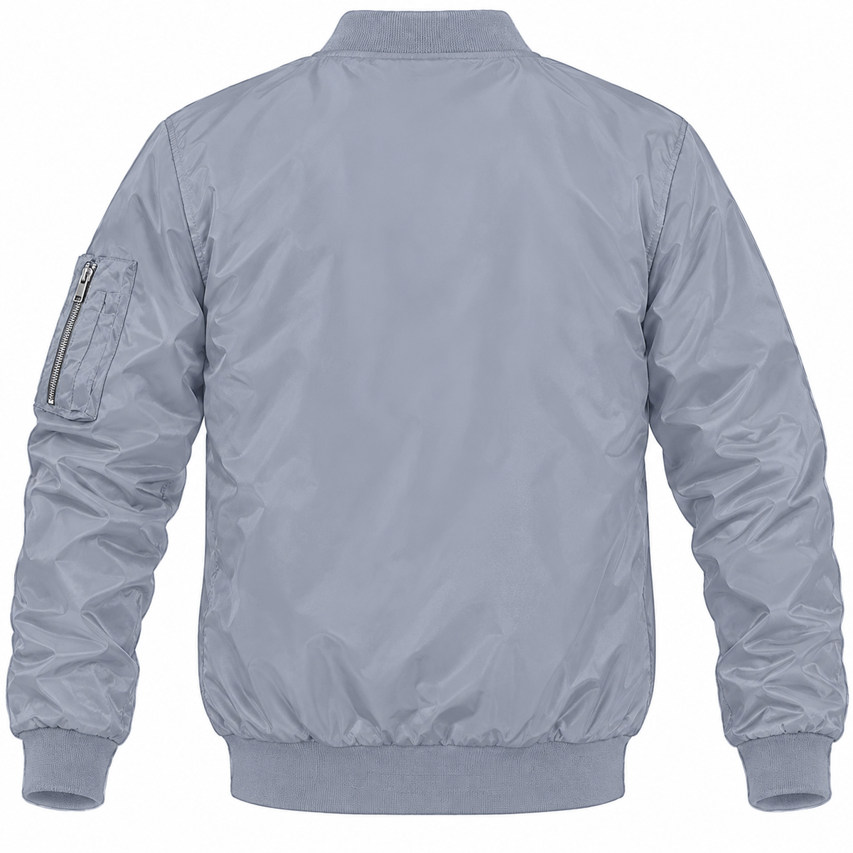 Pontiac grey bomber jacket back product view | color: grey |