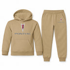 Pontiac youth hoodie jogger set, Khaki, Youth Large ages 10–12