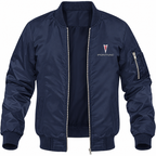 Pontiac navy bomber jacket front product photo | color: navy |