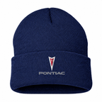 Men's Pontiac Beanie Hat — Navy — clean front main