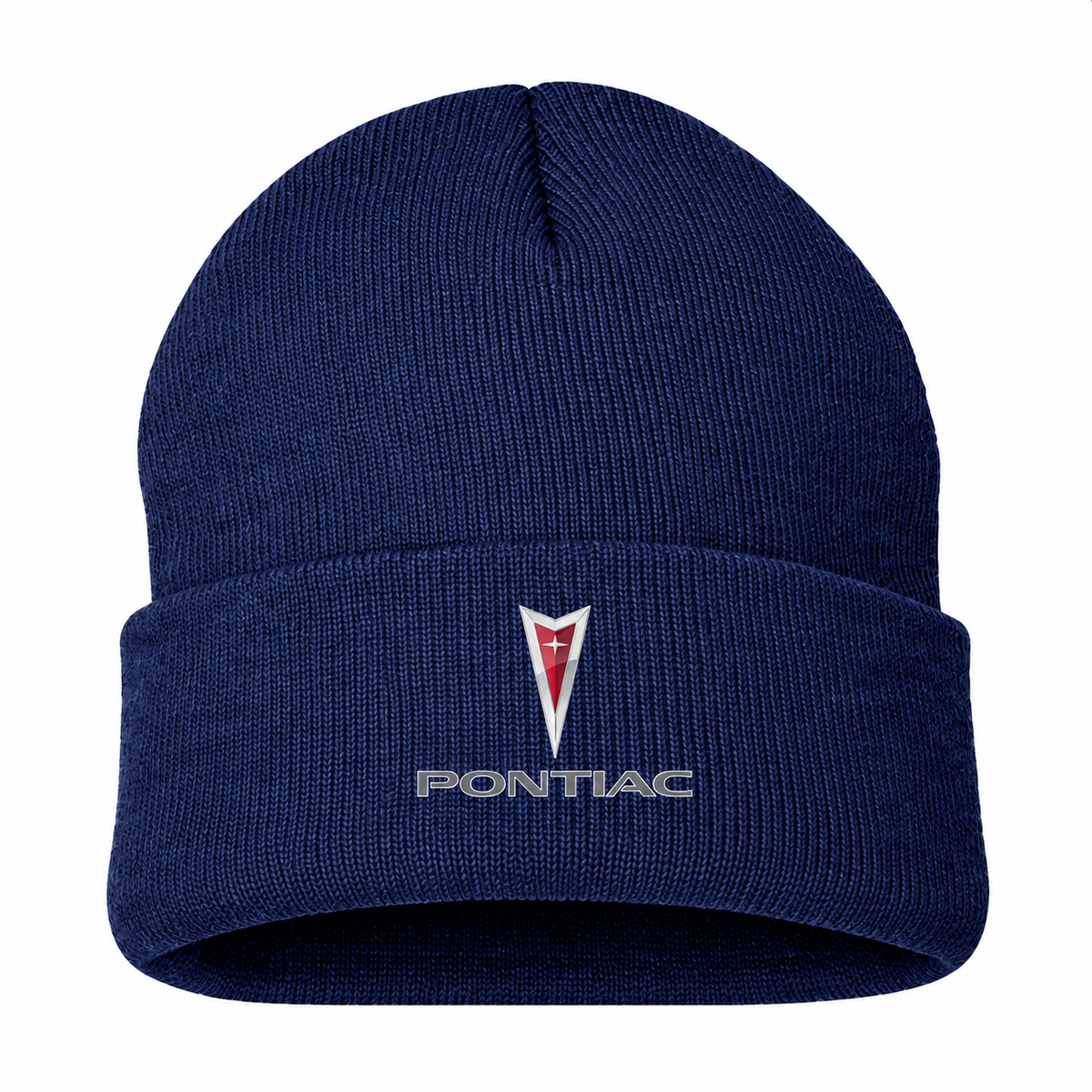 Men's Pontiac Beanie Hat — Navy — clean front main