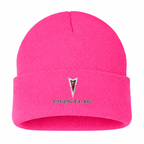 Men's Pontiac Beanie Hat — Pink — clean front main