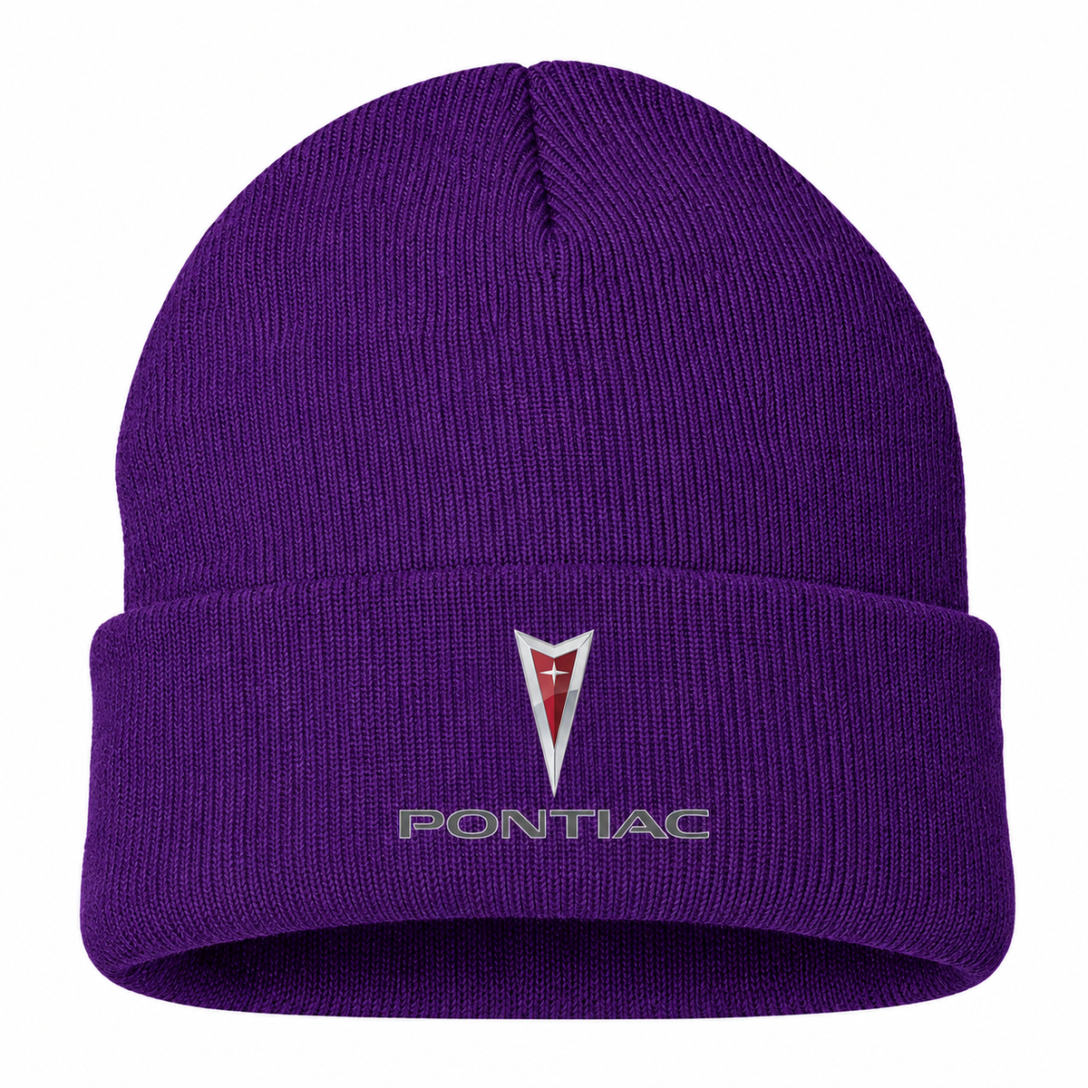 Men's Pontiac Beanie Hat — Purple — clean front main