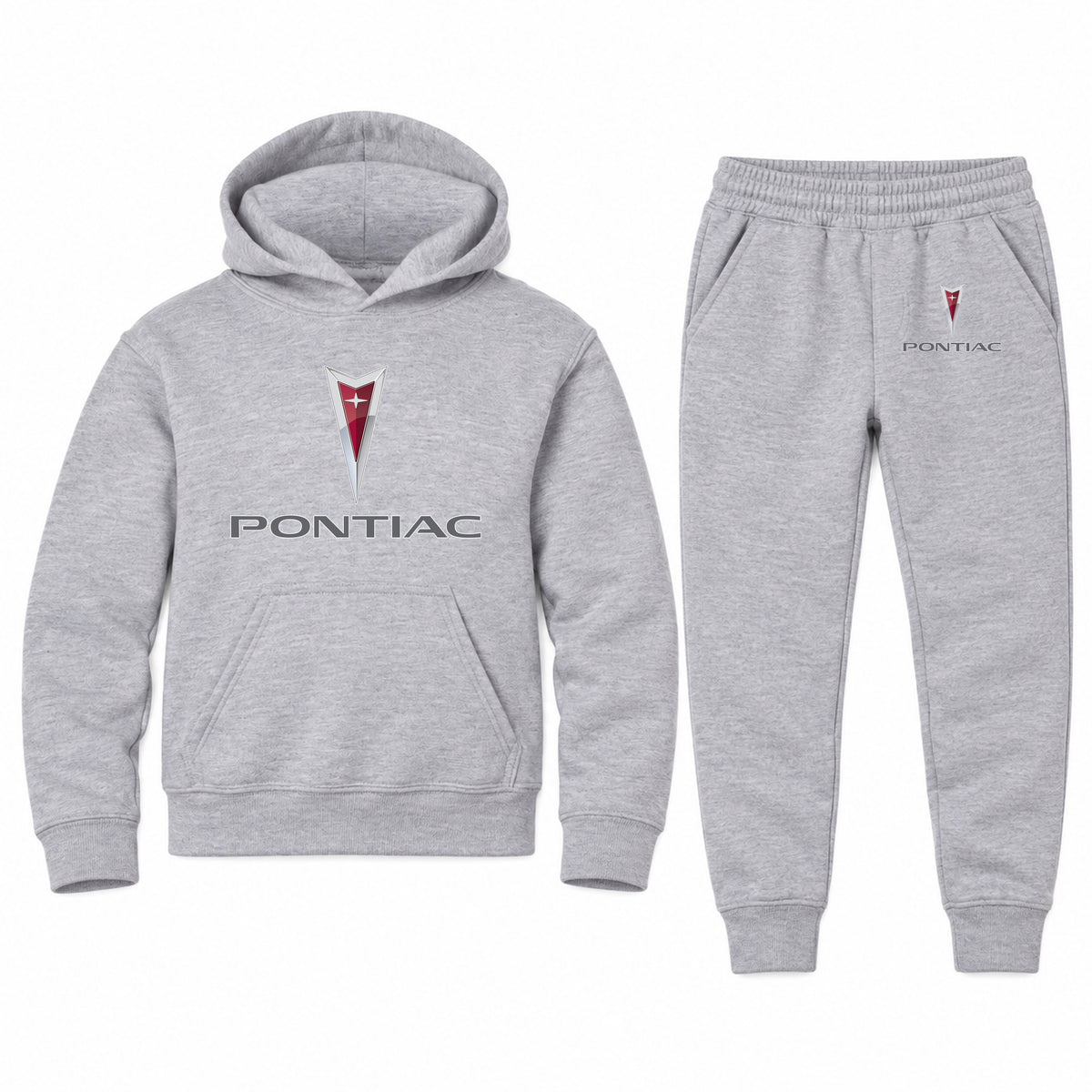 Pontiac youth hoodie jogger set, Sports Grey, Youth Large ages 10–12