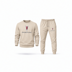 Men's Pontiac Sweatshirt Joggers Set | Color: Tan | Main