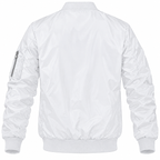 Pontiac white bomber jacket back product view | color: white |