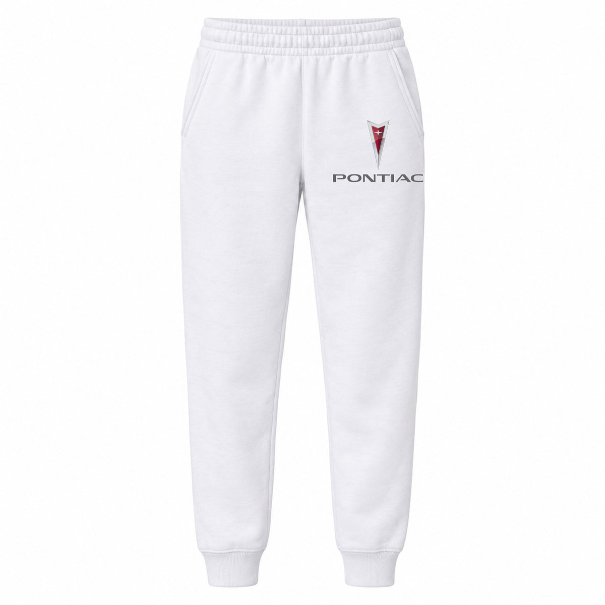 Pontiac youth jogger sweatpants in White, Youth Large ages 10–12