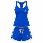 Women's Pontiac tanktop and shorts set Blue front
