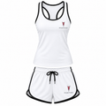 Women's Pontiac tanktop and shorts set White front