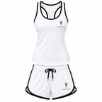 Women's Pontiac tanktop and shorts set White front