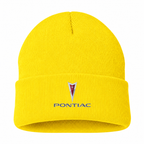 Men's Pontiac Beanie Hat — Yellow — clean front main