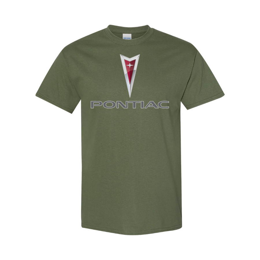 Youth Kids Pontiac Car Cotton T-Shirt | Color: Army Green | Main